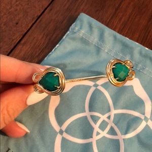 Andy gold bracelet in green